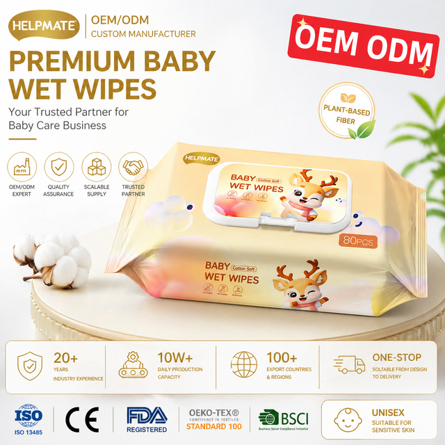 OEM ODM Custom Ondayable Baby Wet Wipes Оптовые